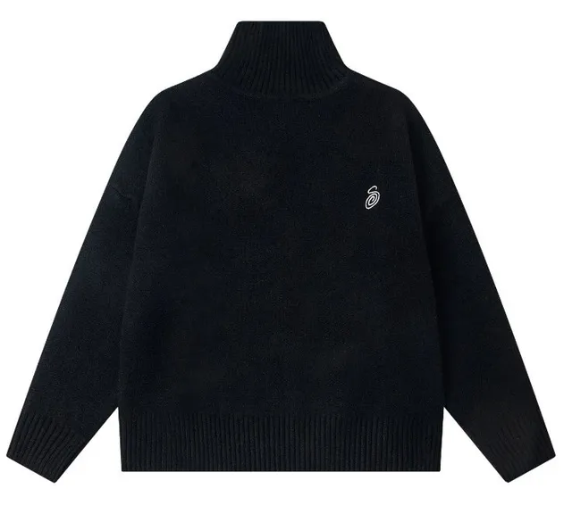 Stüssy Turtleneck Sweater Embroidered Logo