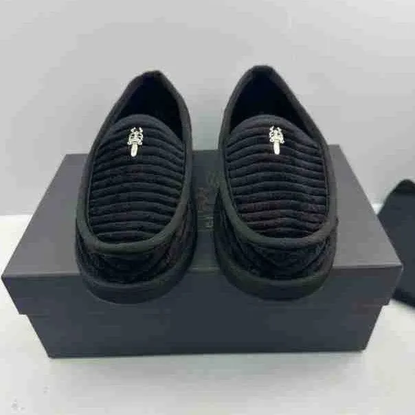 Chrome Hearts Loafer Ribbed Velvet with Cross Pendant