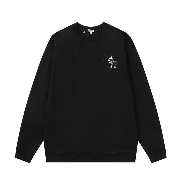 Loewe Crewneck Sweatshirt Polka Dot Bird Embroidery