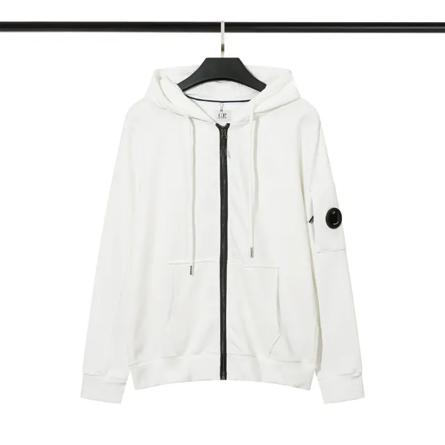 C.P. Company Goggle Hoodie White