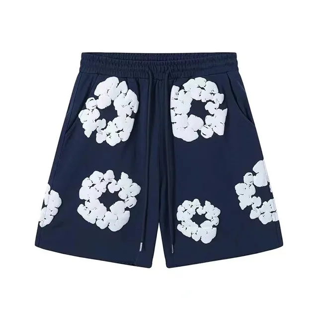 Balenciaga Printed Shorts Floral Appliqué