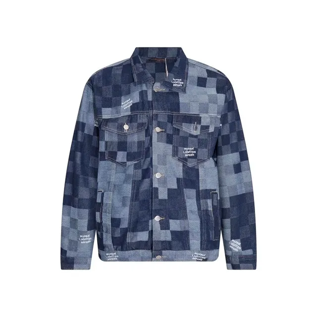 Louis Vuitton Denim Jacket Checkerboard Patchwork