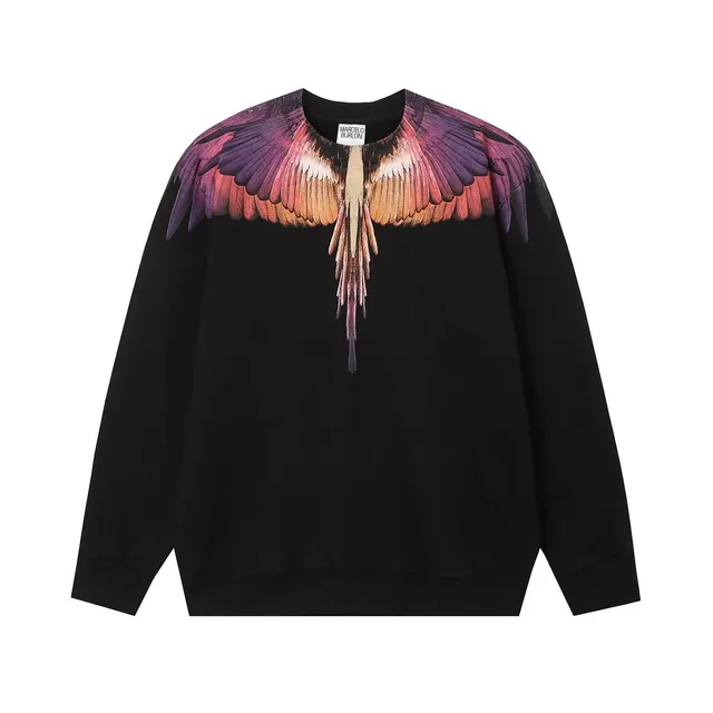 Marcelo Burlon Wings Sweatshirt Purple Orange Wings