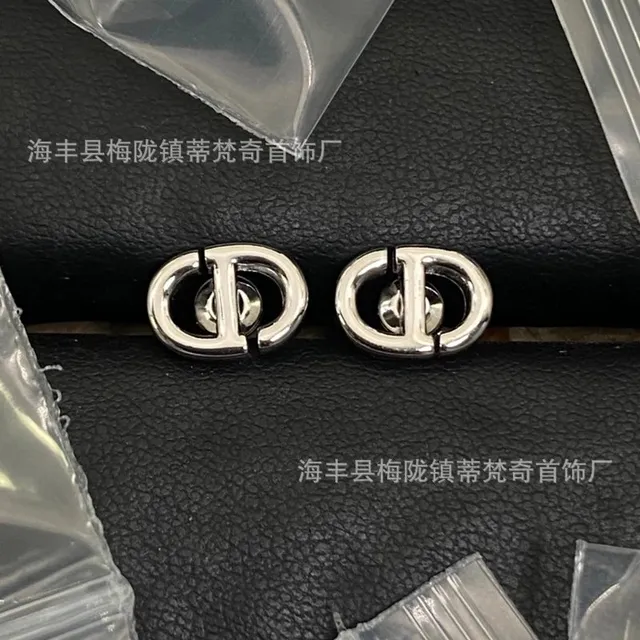 Dior CD Earring Metallic Logo