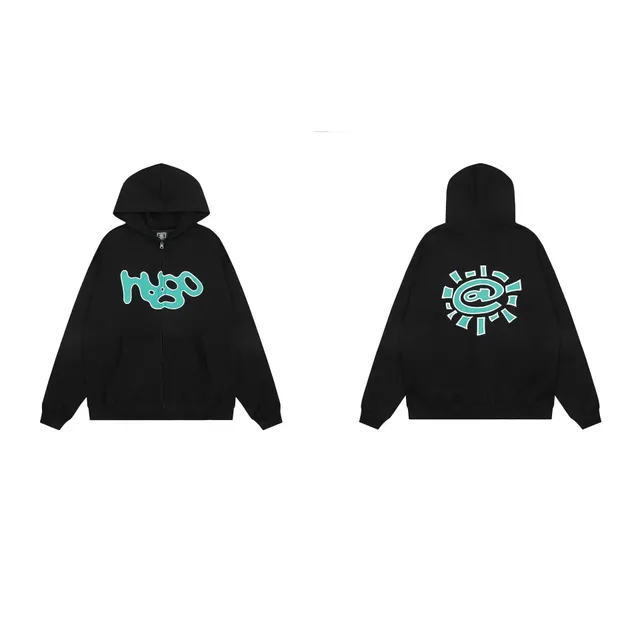 Zip-Up Hoodie With Print