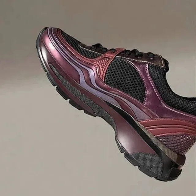 Balenciaga Triple S Metallic Burgundy