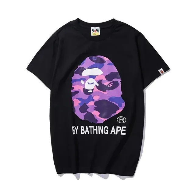 BAPE Ape Head Tee Purple Camo