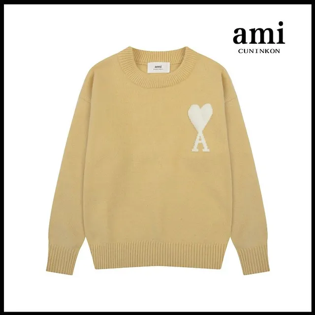 AMI Paris Knit Sweater Heart Logo