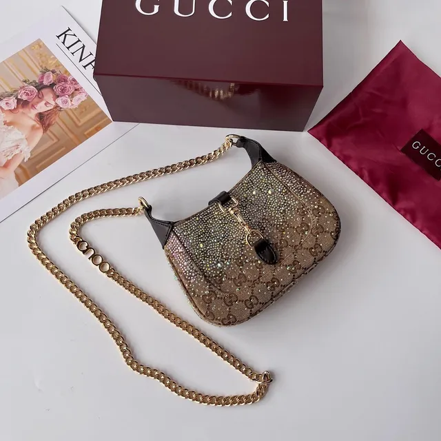 Gucci Dionysus Mini Crystal-Embellished GG Canvas