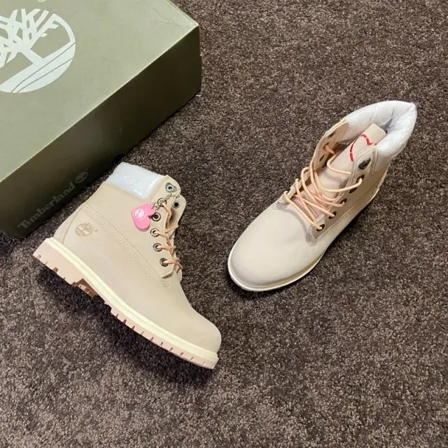 Timberland 6-Inch Premium Boot Wheat Pink Heart