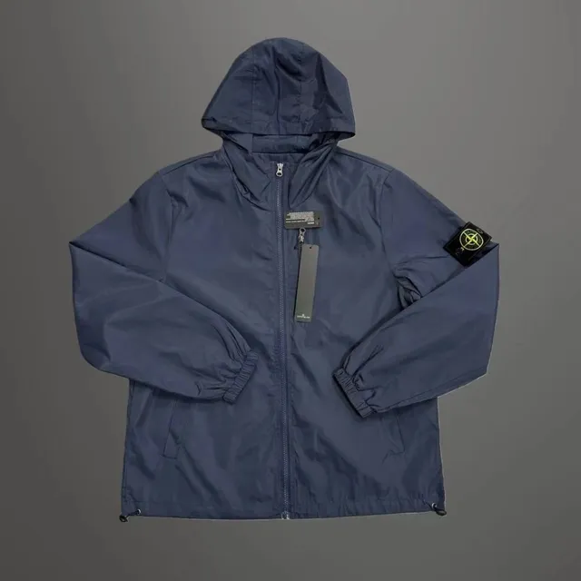 Stone Island Hooded Windbreaker Navy