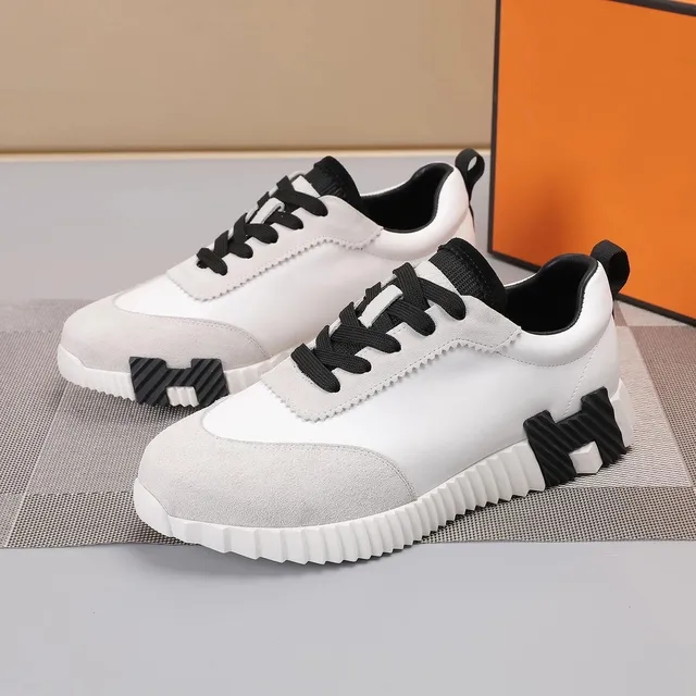 Hermès H-Stripes Sneaker White and Black