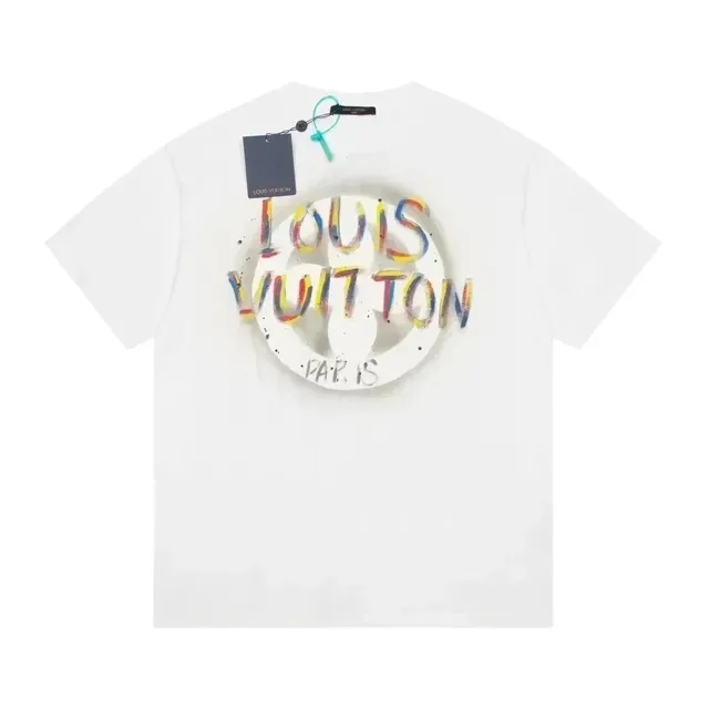 Louis Vuitton T-Shirt Graffiti Logo Print