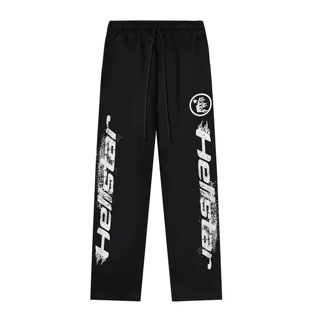Hellstar Track Pants Flame Logo Print