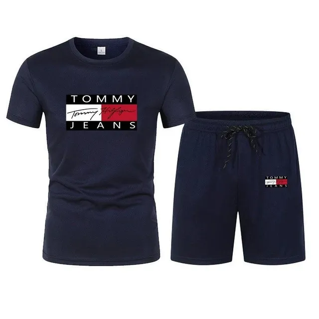 Tommy Hilfiger Logo Tee & Shorts Set Flag Logo