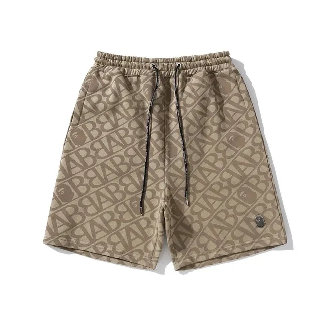 BAPE Logo Print Shorts All-Over Ape Head Pattern