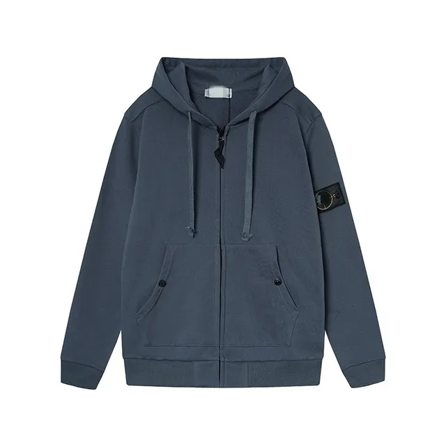 Stone Island Zip-Up Hoodie Compass Patch