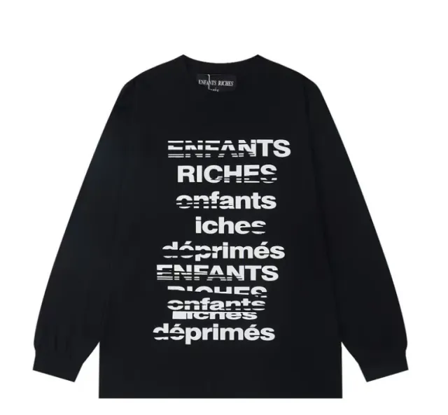 Er057 black long-sleeved t-shirt