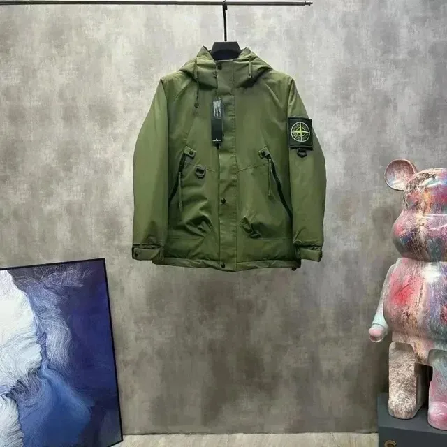 Stone Island Goggle Jacket Olive Green