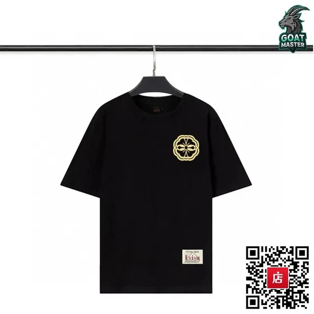 Evisu Graphic Tee Gold Floral Logo