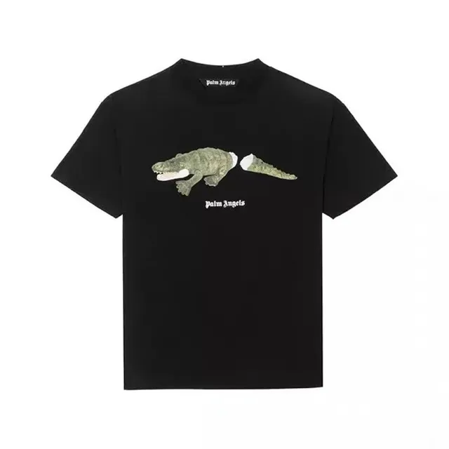 Palm Angels Crocodile Tee Split Crocodile Print
