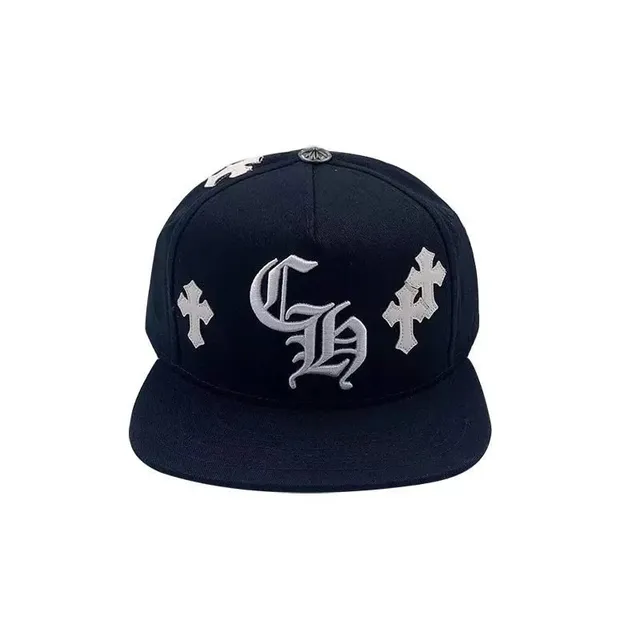 Chrome Hearts Snapback Cap Cross Logo Embroidery Black