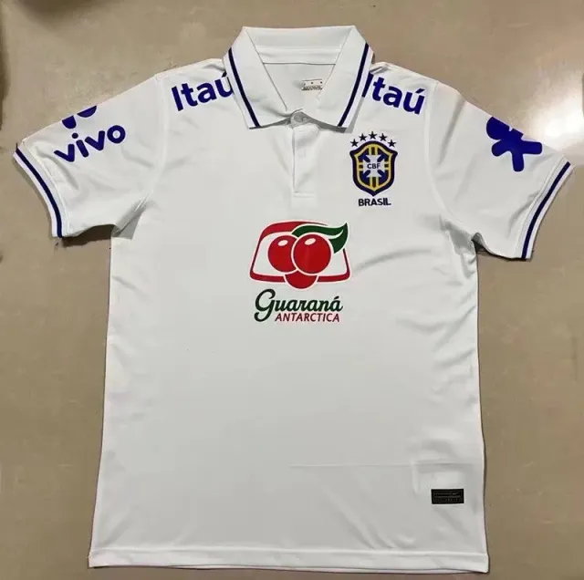 White Collared Top with Logo