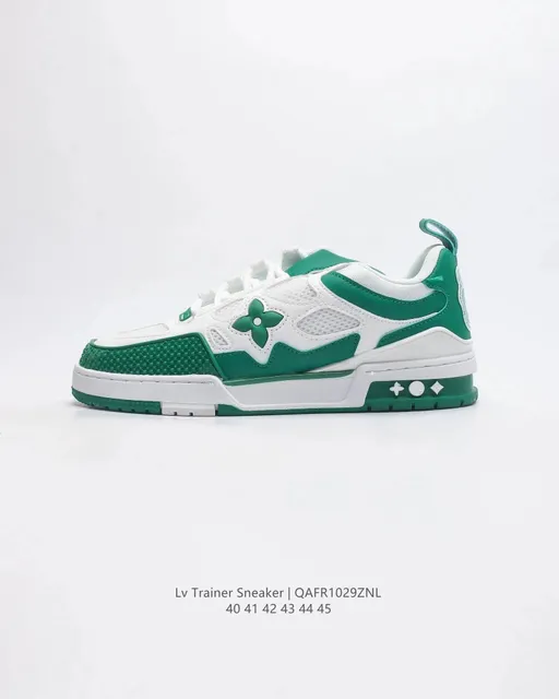 Louis Vuitton LV Trainer Monogram Flower Green