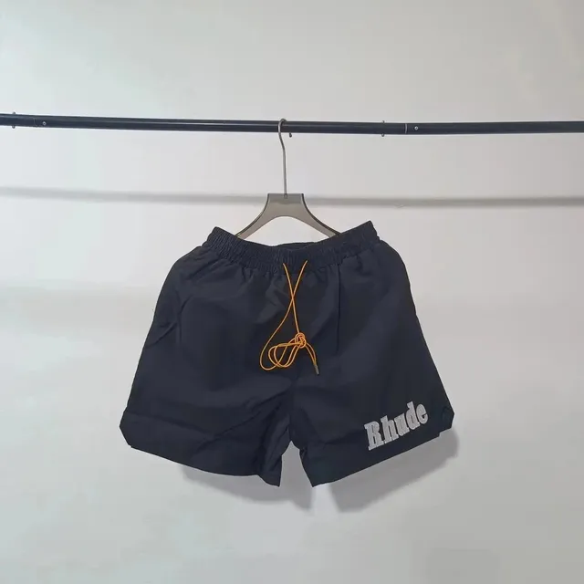 Rhude Logo Shorts Orange Drawstring