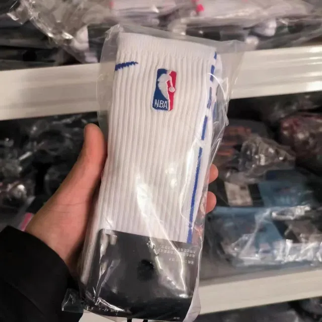 NBA Logo Socks White with NBA Shield