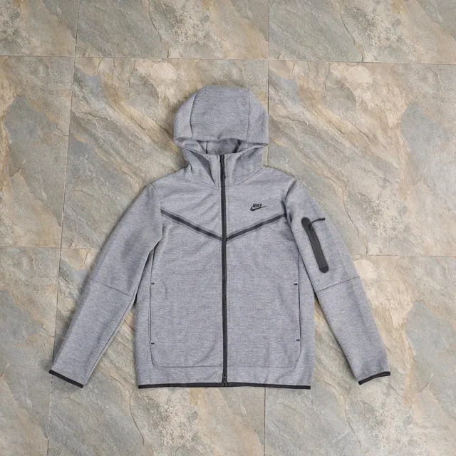 Nike Tech Fleece Hooded Jacket Heather Grey