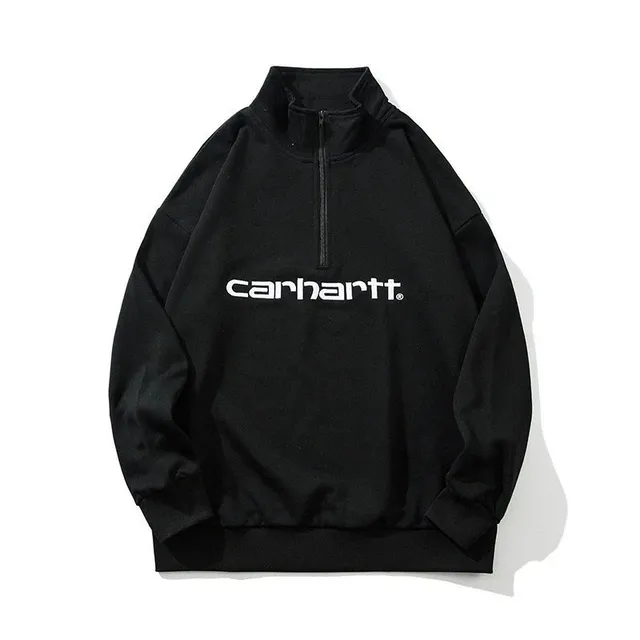 Carhartt Half-Zip Sweatshirt Logo Print