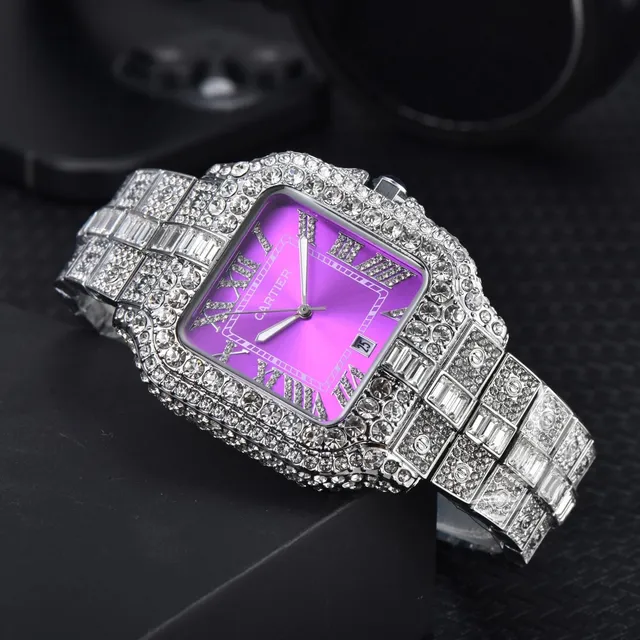 Cartier Santos Paved with Crystals