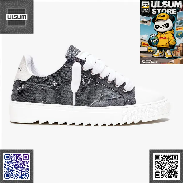 Numeris Atelier Low Sneaker Distressed Denim