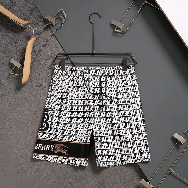Burberry Monogram Print Shorts Equestrian Knight Band