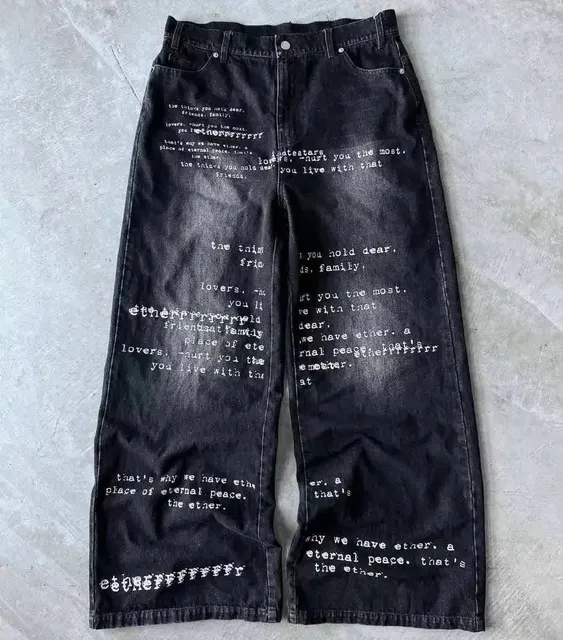 Denim Tears Wide-Leg Jeans Ether Print
