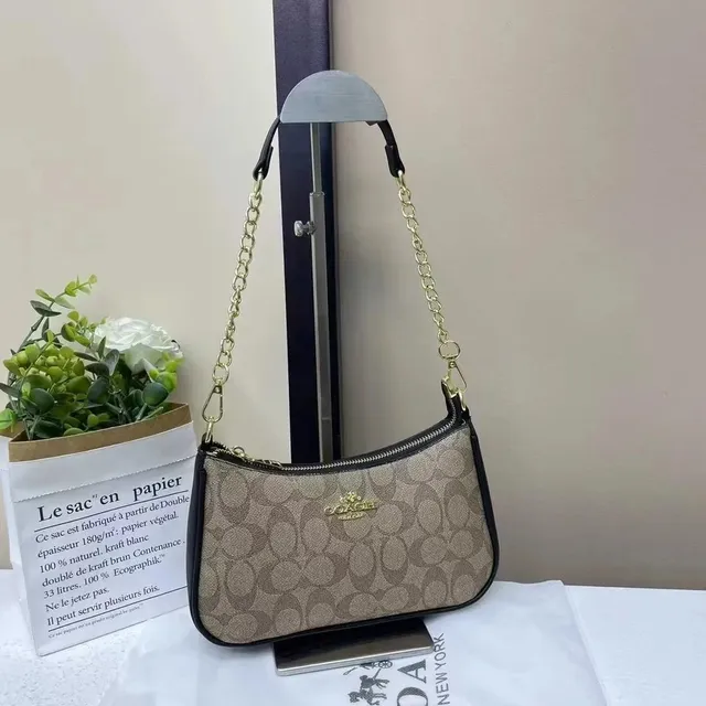 Coach Shoulder Bag Signature Canvas