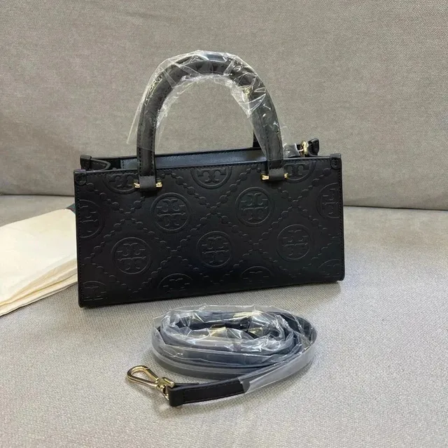 Tory Burch Mini T Monogram Top-Handle Bag Embossed Logo