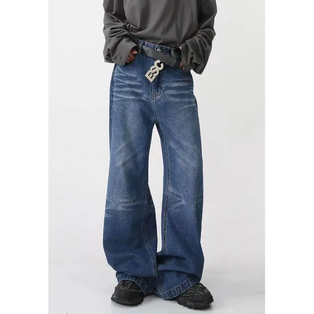 Fear of God Essentials Distressed Wide-Leg Jeans