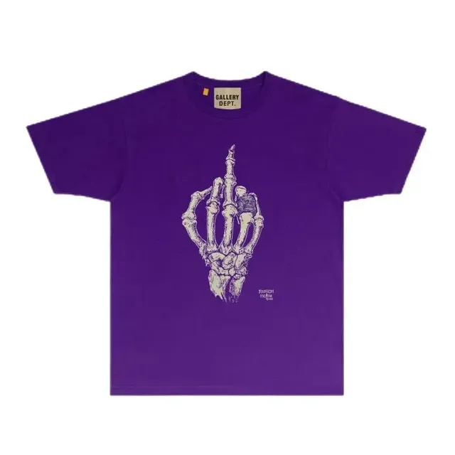 Gallery Dept. Skeleton Hand Tee Middle Finger Skeleton Print