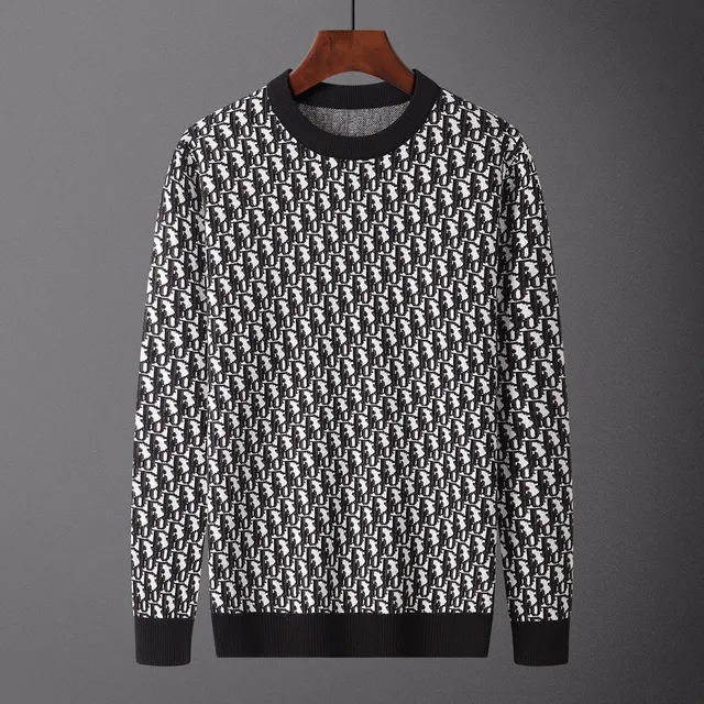 Dior Knit Sweater Oblique Logo Print