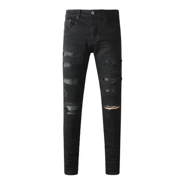 Distressed Slim Fit Jeans Heavy Ripped