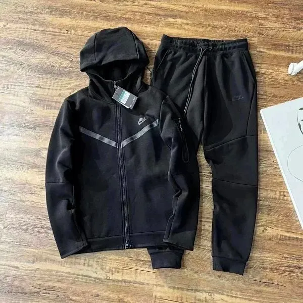 Nike Tech Fleece Hoodie and Joggers Black