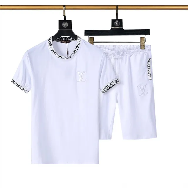 Louis Vuitton T-Shirt and Shorts Set LV Logo Tape Trim