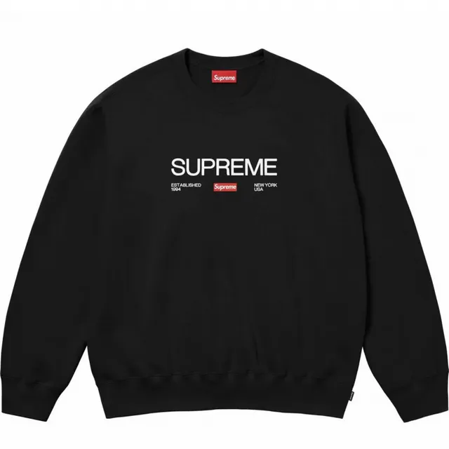 E563SUPREMEEST1994 Letter Box Logo Black