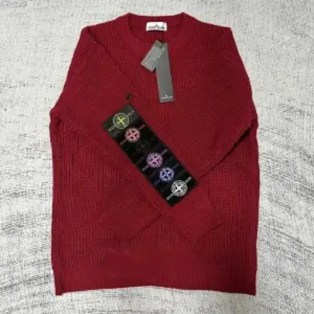 Stone Island Ribbed Knit Sweater Compass Logo Patch