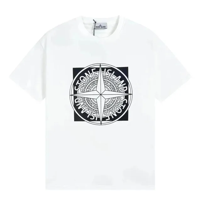 Stone Island Compass Logo T-Shirt Black Compass Print