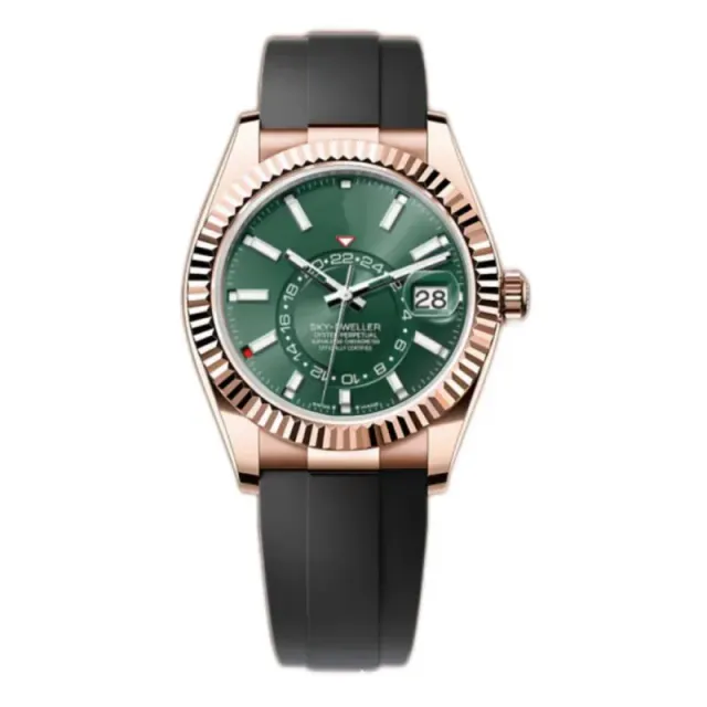Rolex Sky-Dweller Green Dial with Rose Gold Case