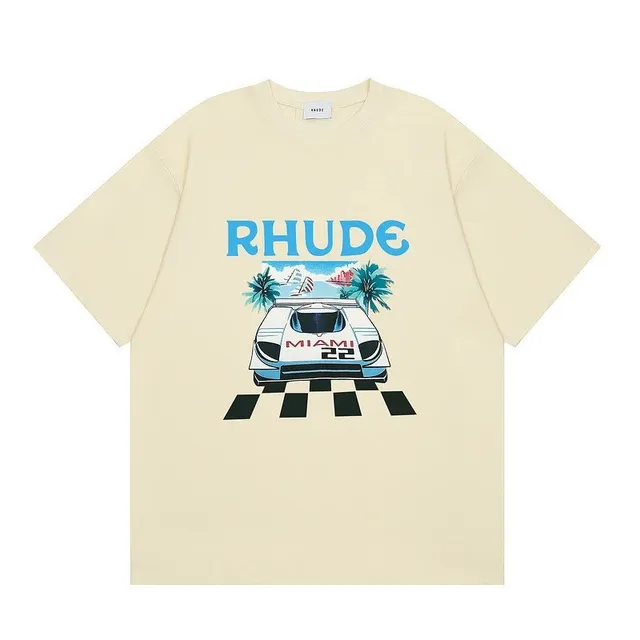 Rhude Graphic T-Shirt Miami 22 Race Car Print