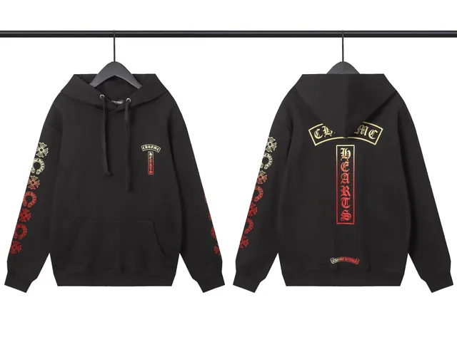 Chrome Hearts Hooded Sweatshirt Hearts Logo Print